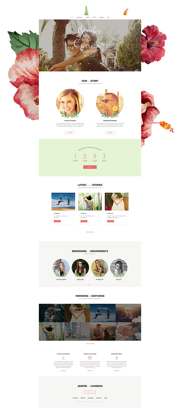 The Wedding Date HTML Template